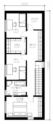 Ukázkový dům, dřevostavba v Praze, 2NP